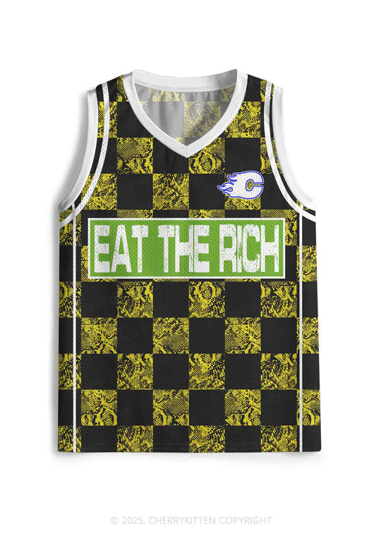Custom Eat The Rich Y2K Sport Jersey Tank Cherrykitten