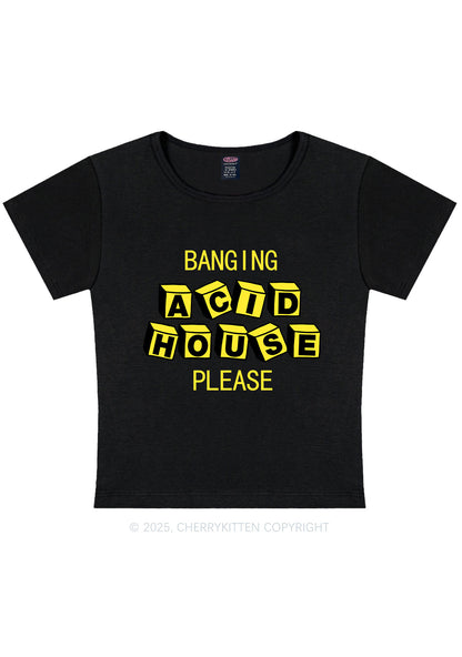 Banging Acid House Y2K Baby Tee Cherrykitten