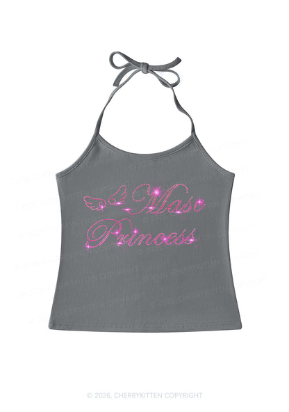 Rhinestone Masc Princess Pride Y2K Halter Neck Cami Cherrykitten
