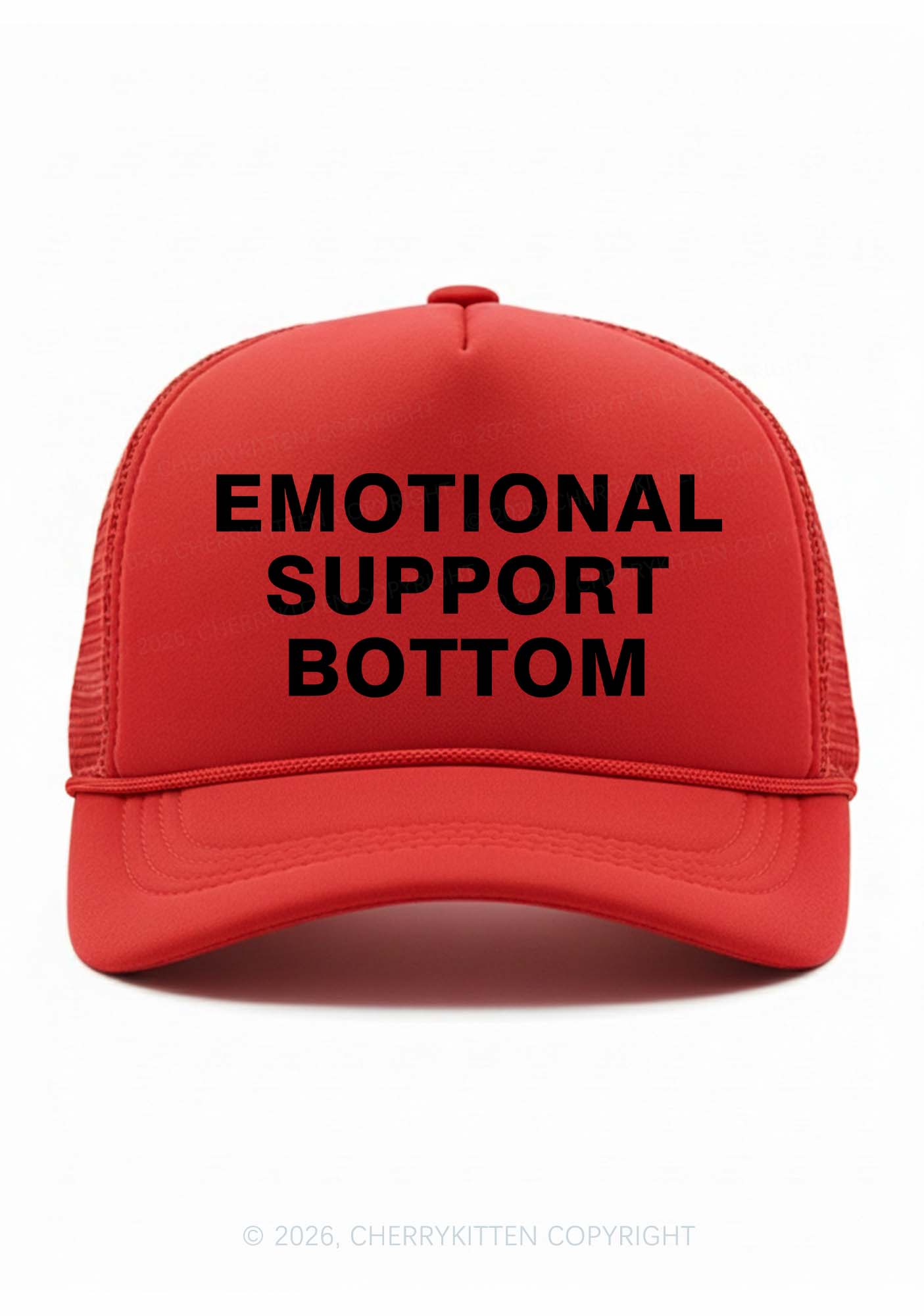 Emotional Support Bottom Pride Y2K Trucker Hat Cherrykitten