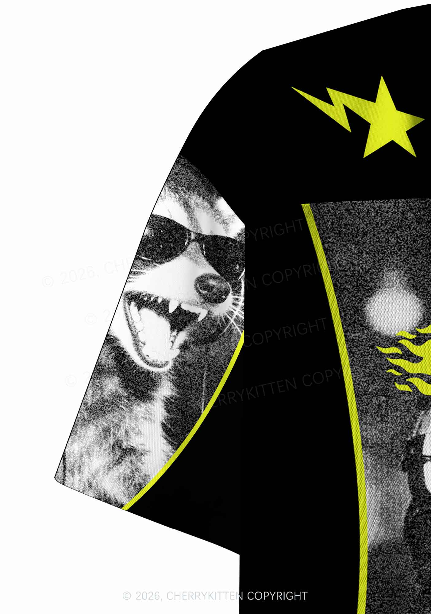 DJ Raccoon Y2K Crop Sport Jersey Shirts Cherrykitten