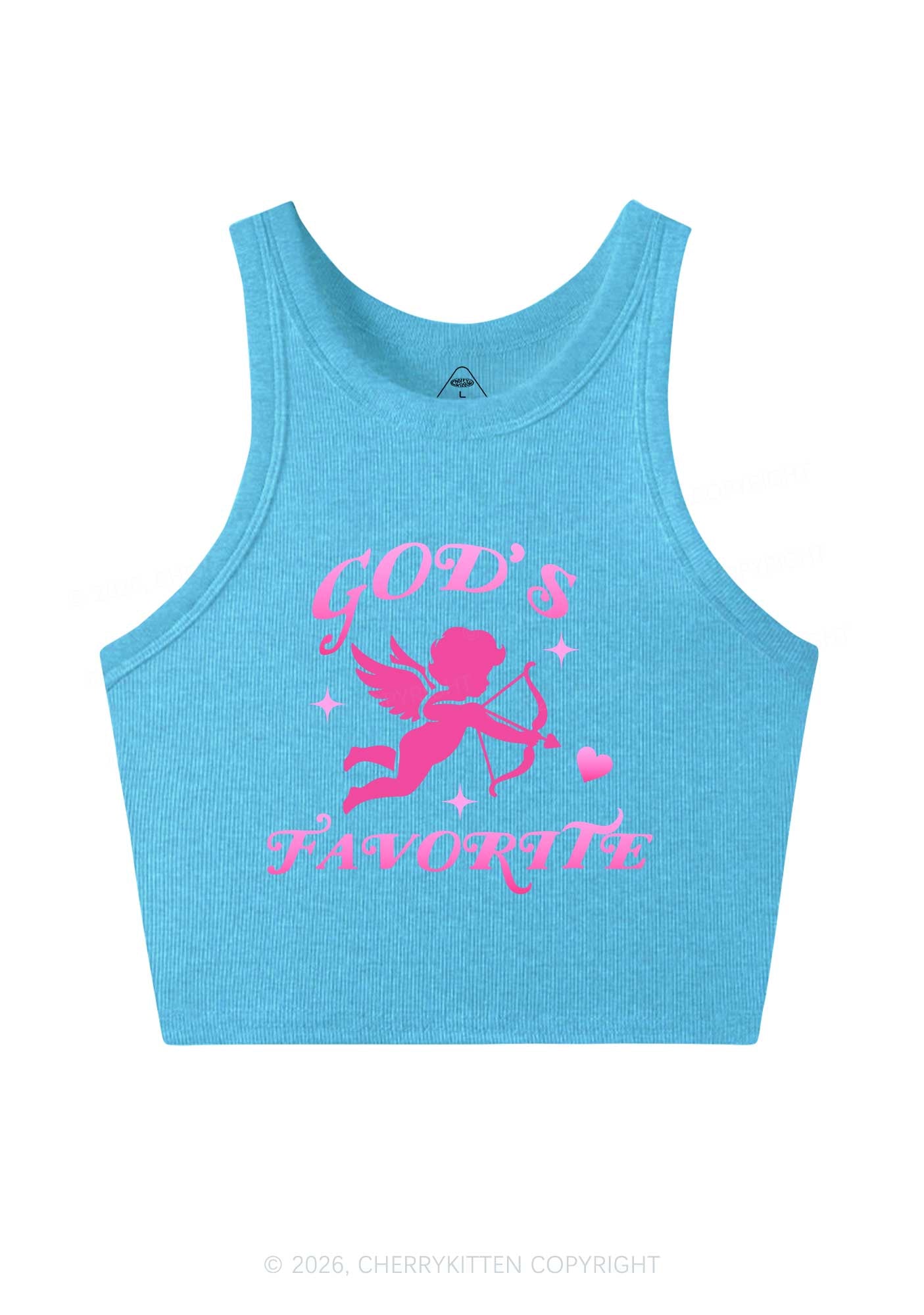 Gods Favorite Cupid Valentine's Day Y2K Crop Tank Top Cherrykitten