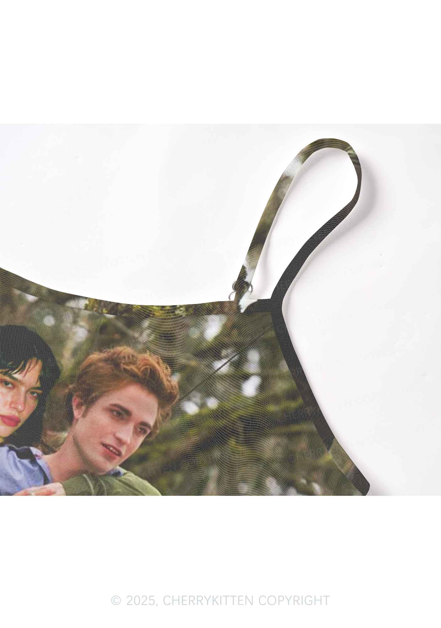 Custom Face Y2K Mesh Cami Tank Cherrykitten