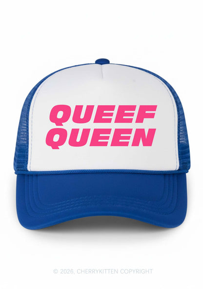 Queef Queen Y2K Colorblock Trucker Hat Cherrykitten