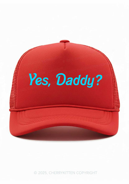 Yes Daddy Valentine's Day Y2K Trucker Hat Cherrykitten