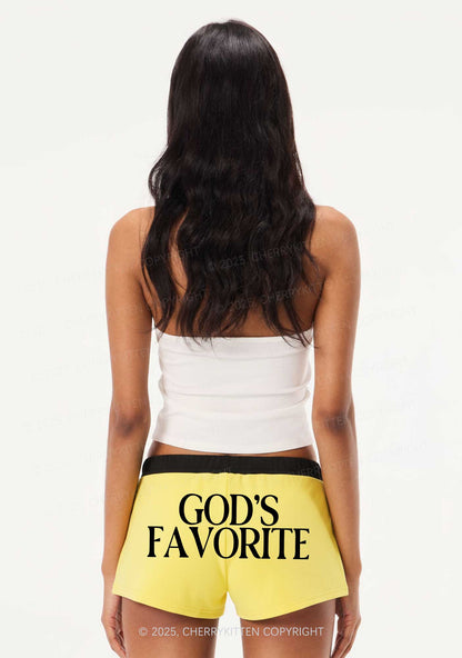 Gods Favorite Y2K Drawstring Mini Shorts Cherrykitten