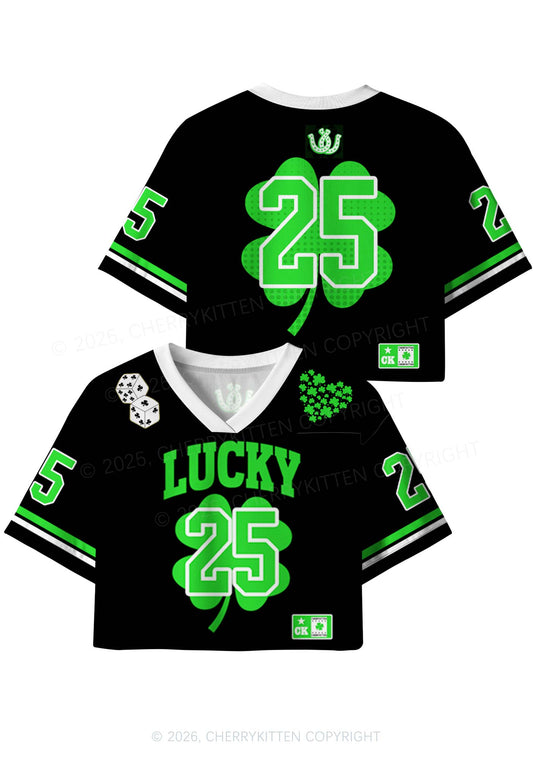 Custom Lucky Horseshoe St Patricks Y2K Crop Sport Jersey Shirts Cherrykitten