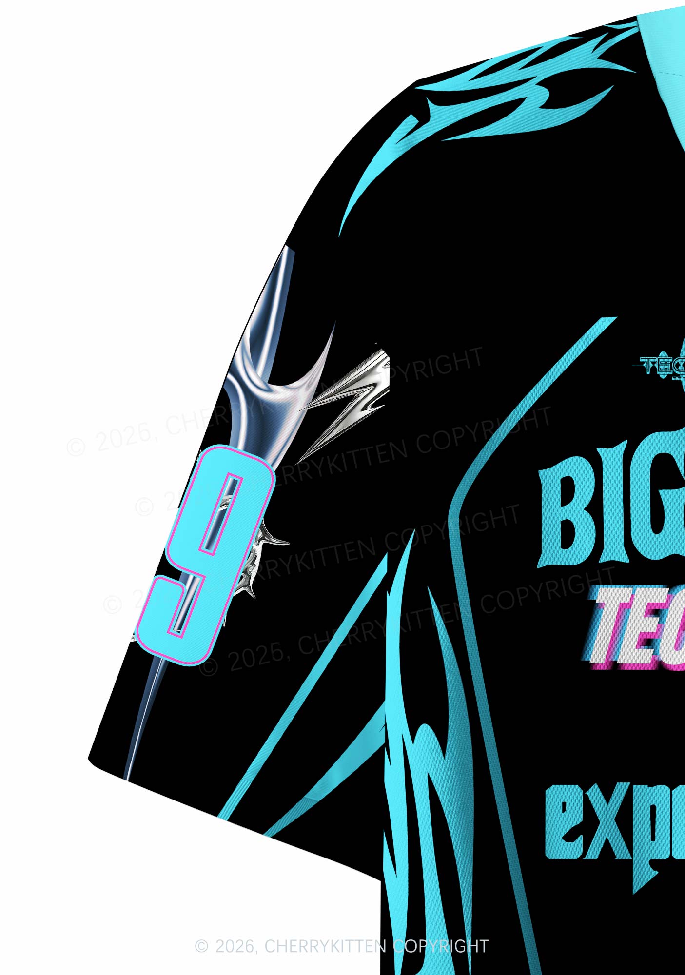 Big Dreams Techno Music Y2K Crop Sport Jersey Shirts Cherrykitten