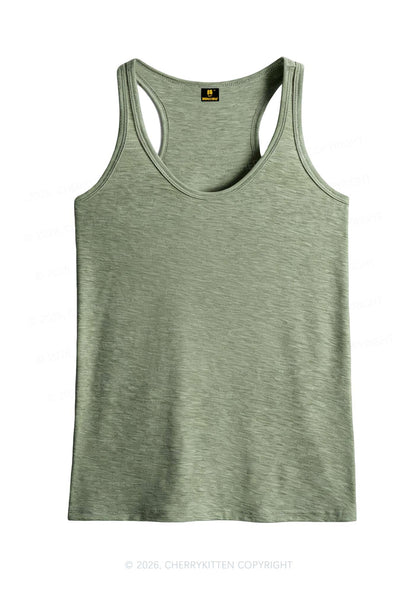 Plain Y2K Classic Tanks Cherrykitten