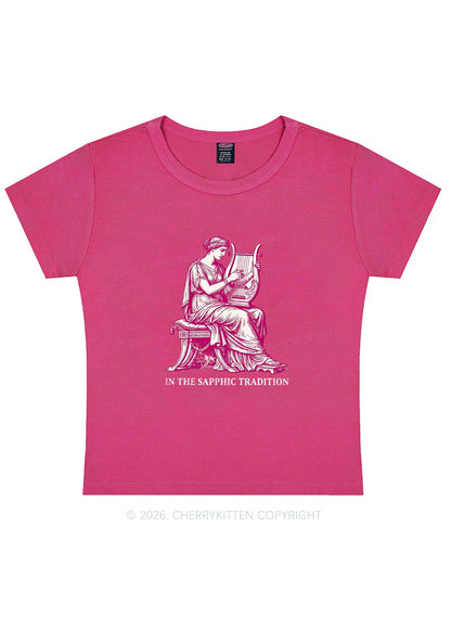 In The Sapphic Tradition Pride Y2K Baby Tee Cherrykitten