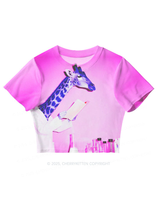 Dr Giraffe Y2K Mesh Crop Top Cherrykitten