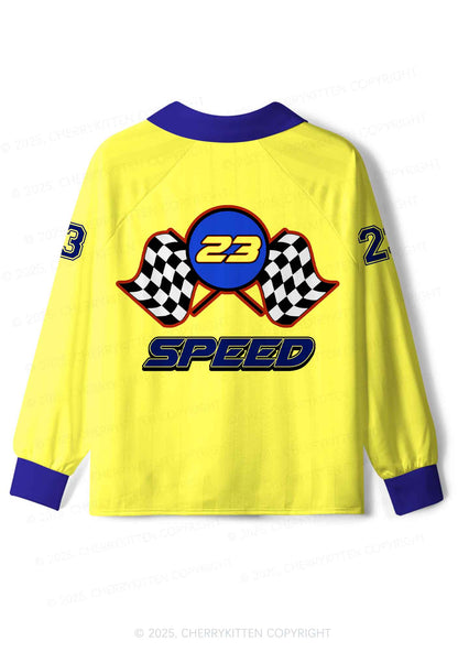 Custom Yellow Ride A Mustache Y2K Sport Long Sleeve Jersey Shirts Cherrykitten