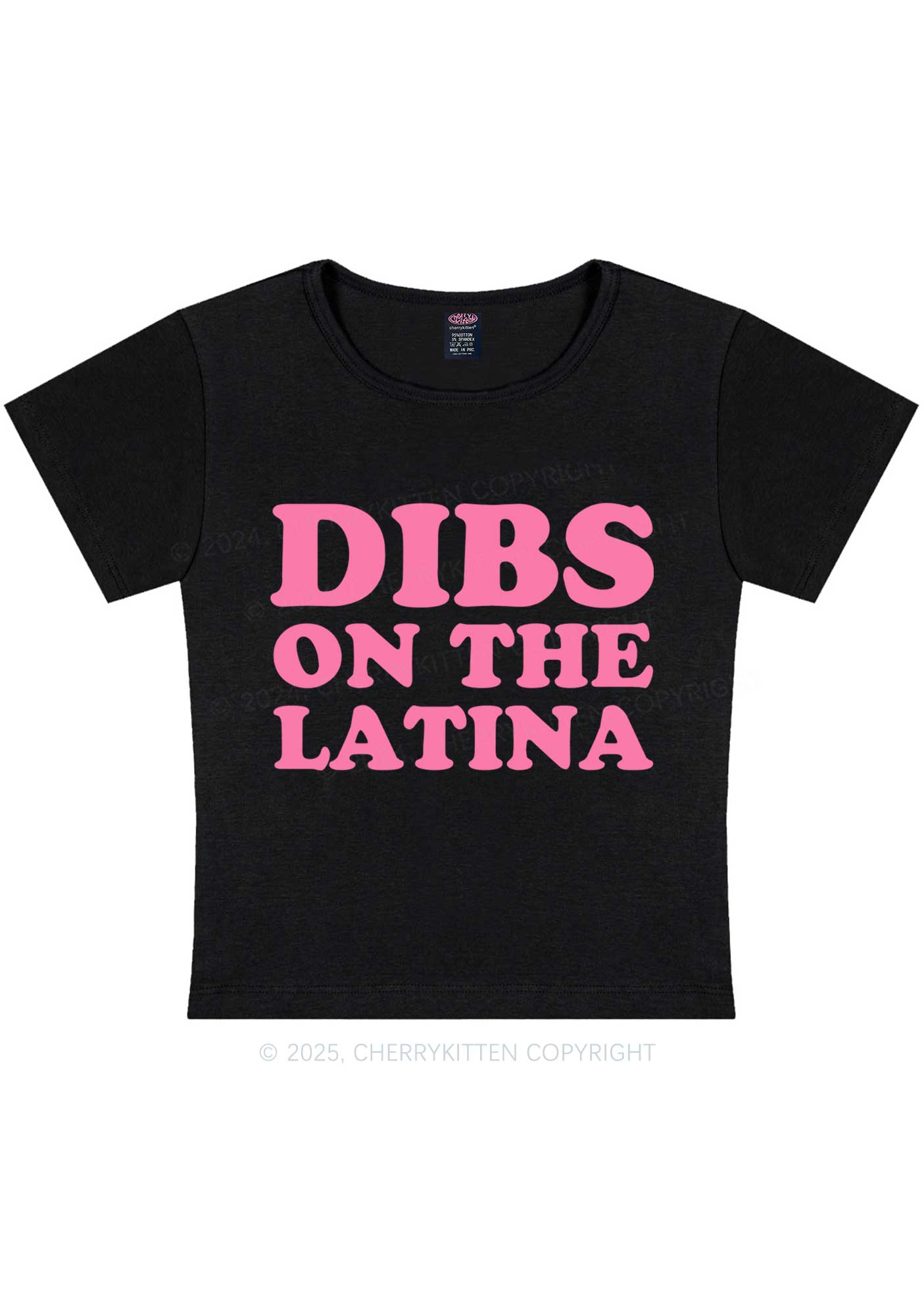 Dibs On The Latina Y2K Baby Tee Cherrykitten