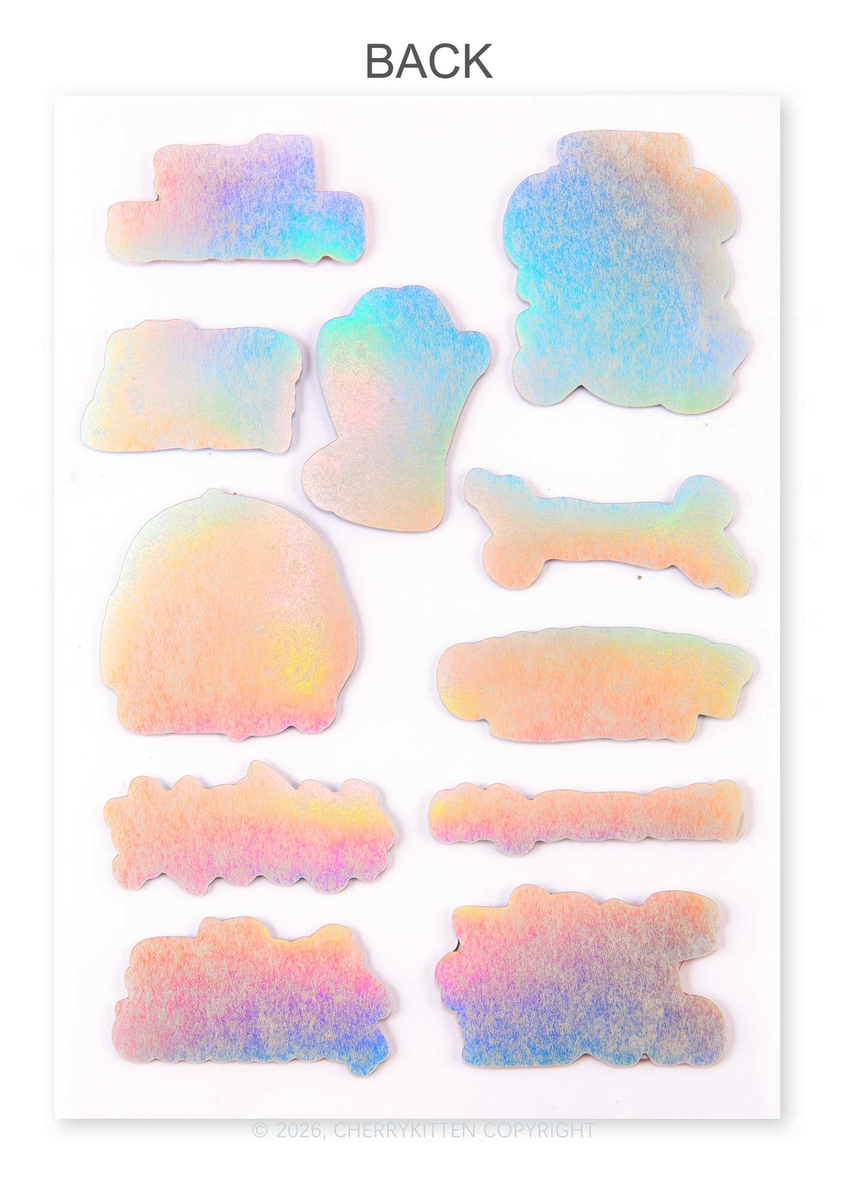 Cherrykitten Pride Holographic Y2K Stickers Pack Of 11