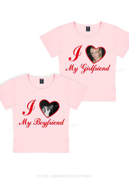 Custom Heart My BF GF Y2K Valentine's Day Baby Tee Cherrykitten