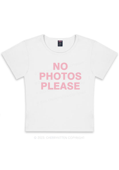 Curvy No Photos Please Y2K Baby Tee Cherrykitten