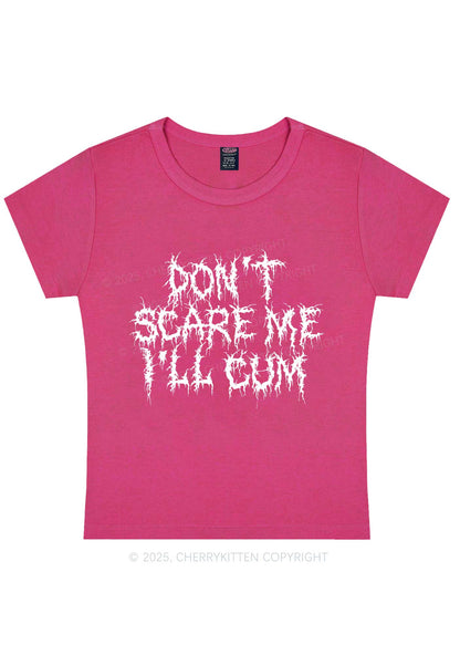 Halloween Dont Scare Me Cum Y2K Baby Tee Cherrykitten