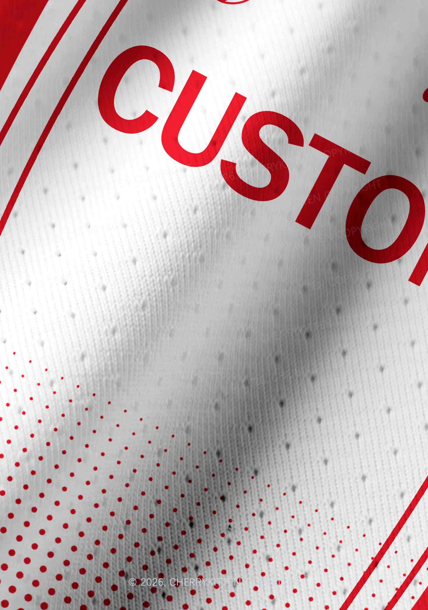 Custom Red Gradient Dots Y2K Crop Football Jersey Shirts Cherrykitten