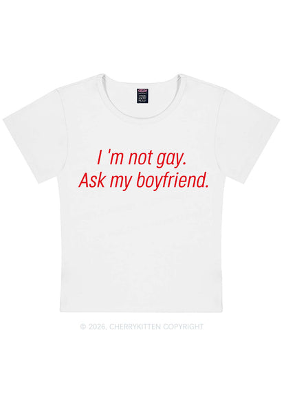 Im Not Gay Pride Y2K Baby Tee Cherrykitten