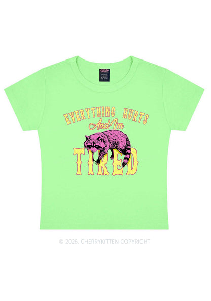 I Am Tried Y2K Baby Tee Cherrykitten