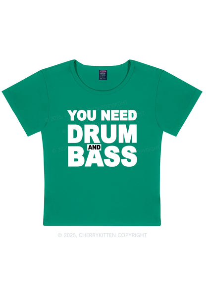 Need Drum And Bass Y2K Baby Tee Cherrykitten