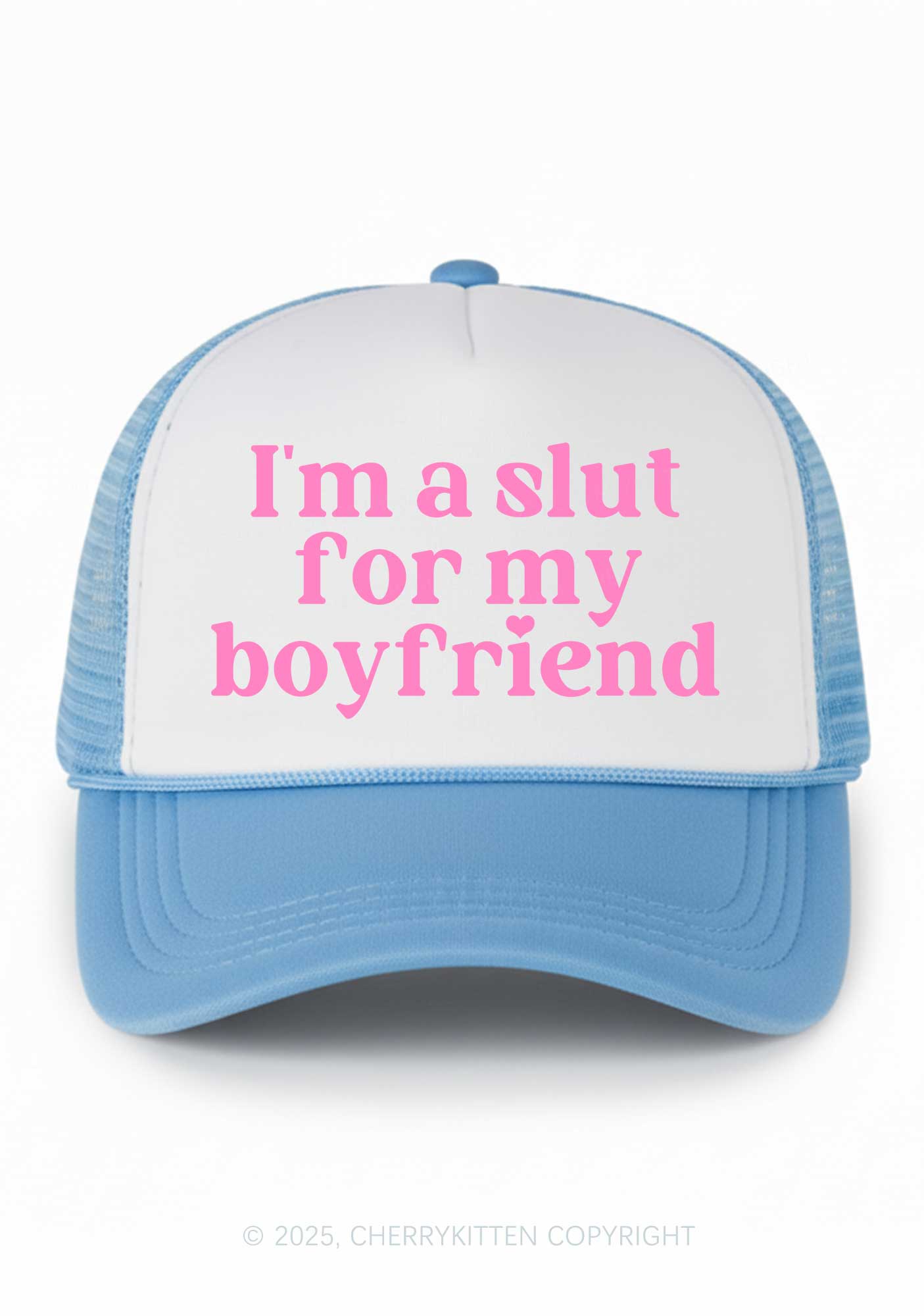 Slxt For My BF Valentine's Day Y2K Colorblock Trucker Hat Cherrykitten