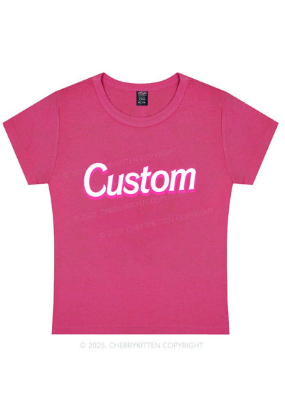Custom Font Y2K Baby Tee Cherrykitten