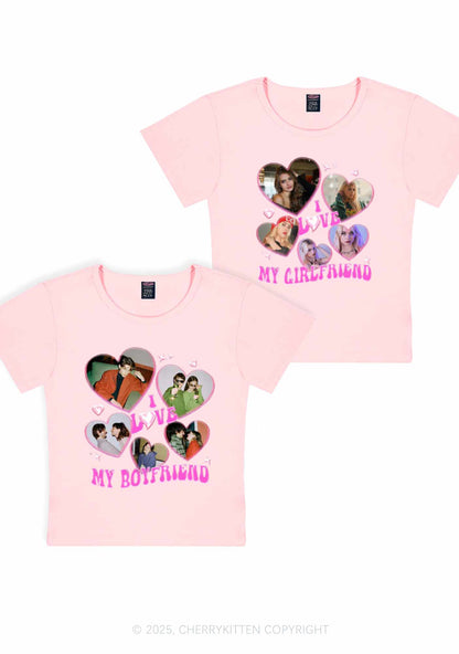 Custom My BF GF Photos Y2K Valentine's Day Baby Tee Cherrykitten