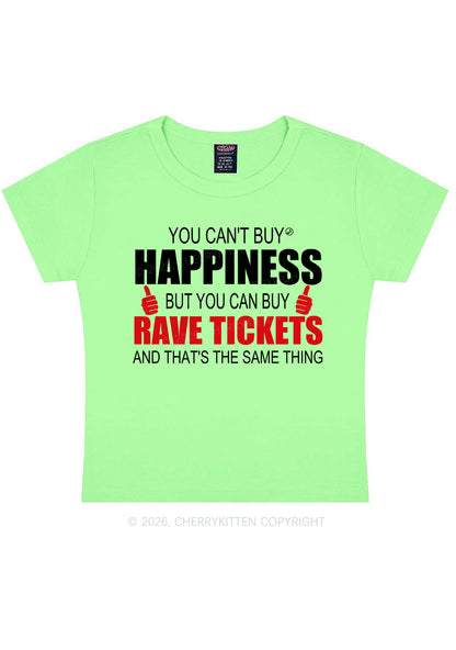 Happiness Rave Tickets Y2K Baby Tee Cherrykitten
