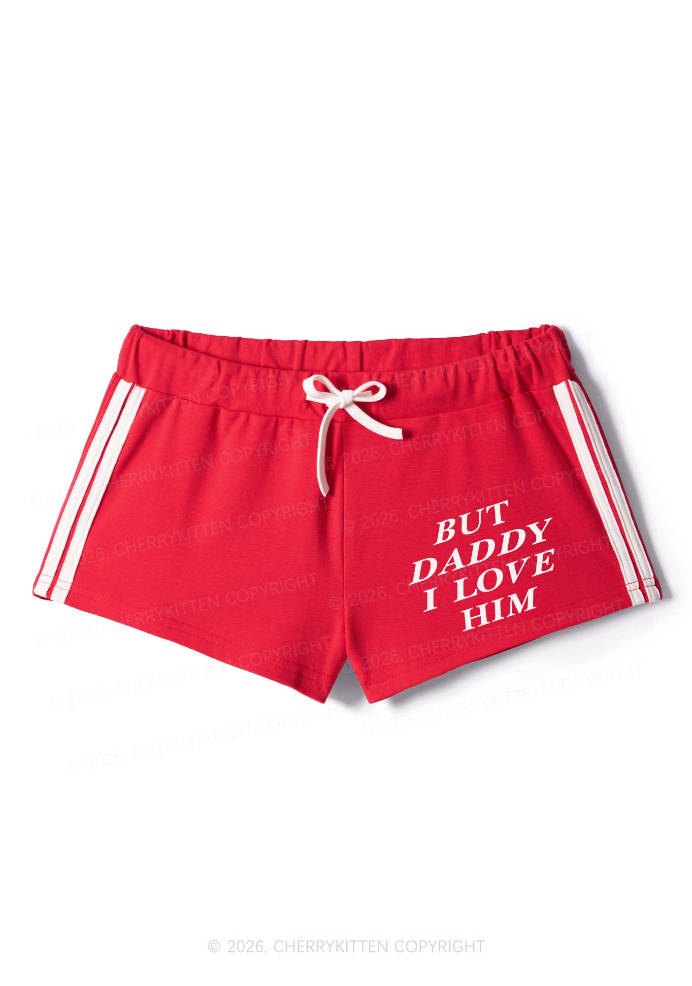 But Daddy I Love Him Pride Y2K Drawstring Mini Shorts Cherrykitten