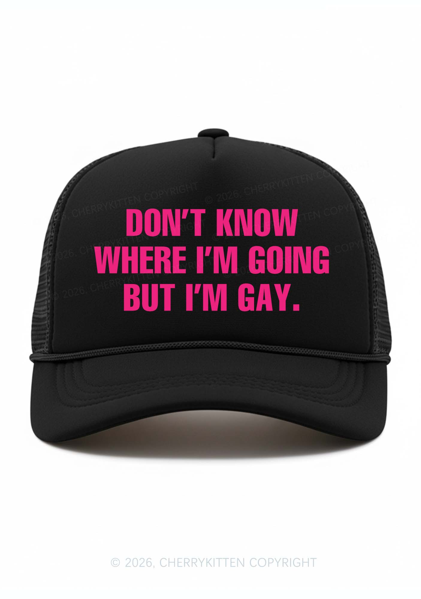 But Im Gay Pride Y2K Trucker Hat Cherrykitten