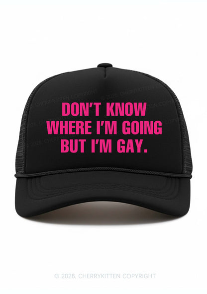 But Im Gay Pride Y2K Trucker Hat Cherrykitten