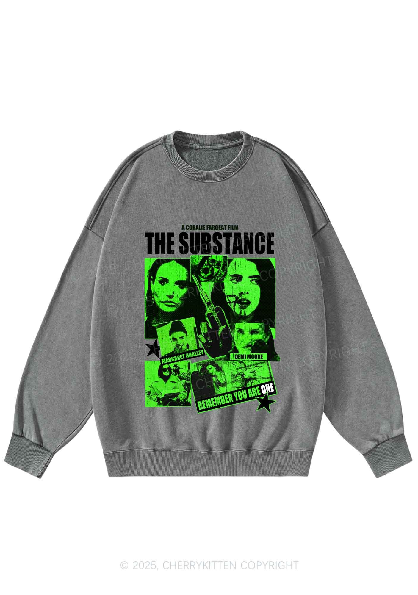Halloween The Horror Movie Y2K Washed Sweatshirts Cherrykitten