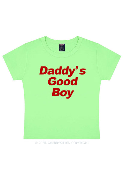 Daddys Good Boy Y2K Baby Tee Cherrykitten