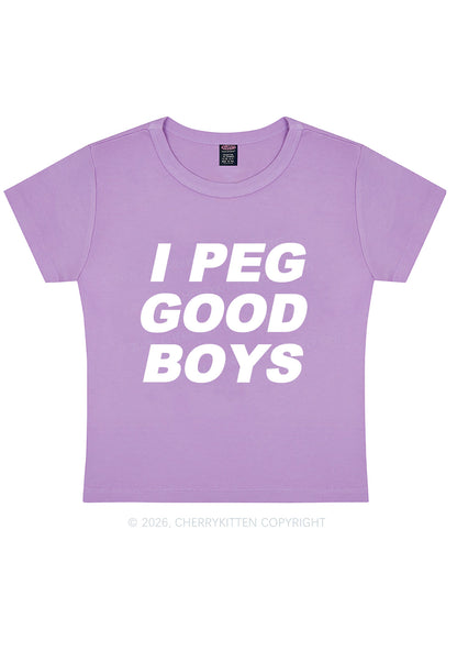 I Peg Good Boys Y2K Baby Tee Cherrykitten
