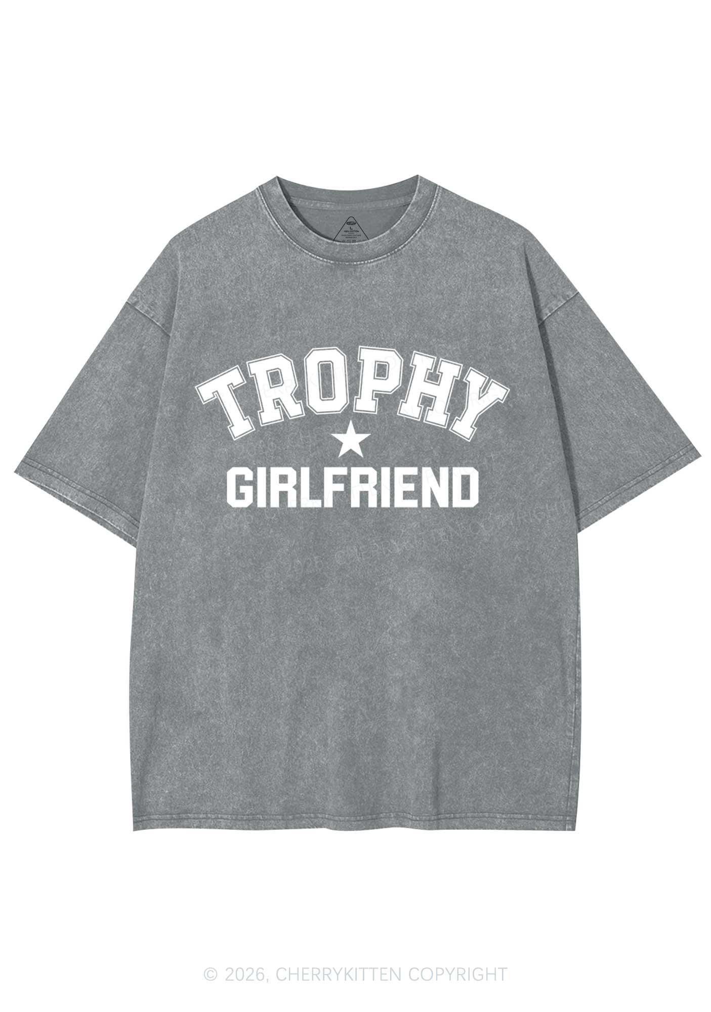 Trophy Girlfriend Y2K Shirts Washed Tee Cherrykitten