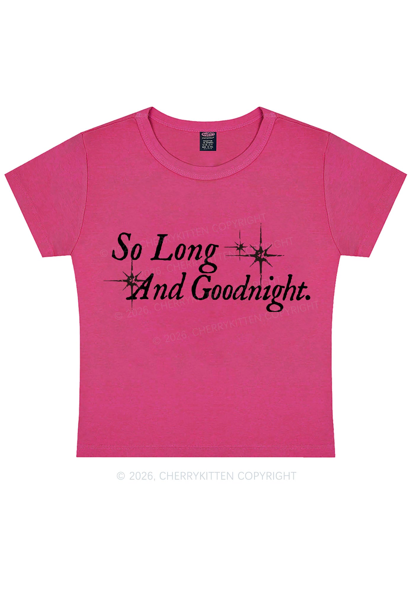 So Long And Goodnight Y2K Baby Tee Cherrykitten