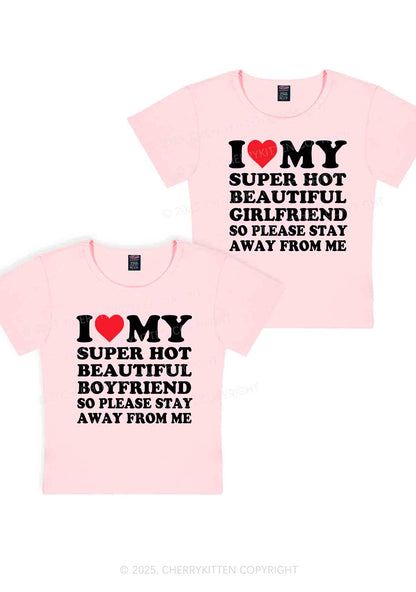 My Super Hot BF GF Y2K Valentine's Day Baby Tee Cherrykitten