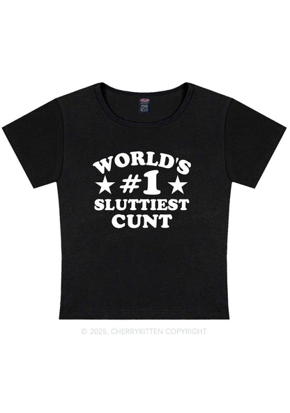 Worlds First Slxttiest Cxxt Y2K Baby Tee Cherrykitten