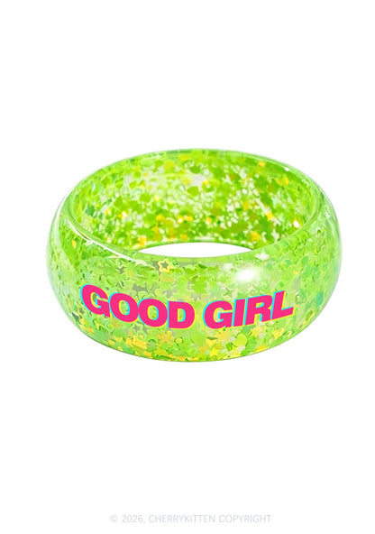 Good Girl Y2K Cuff Bangle Cherrykitten
