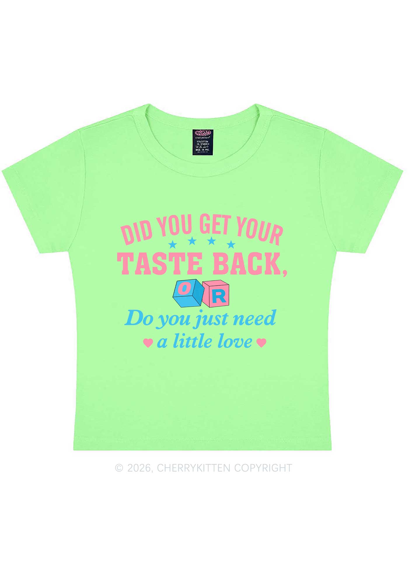 Get Your Taste Back Y2K Baby Tee Cherrykitten