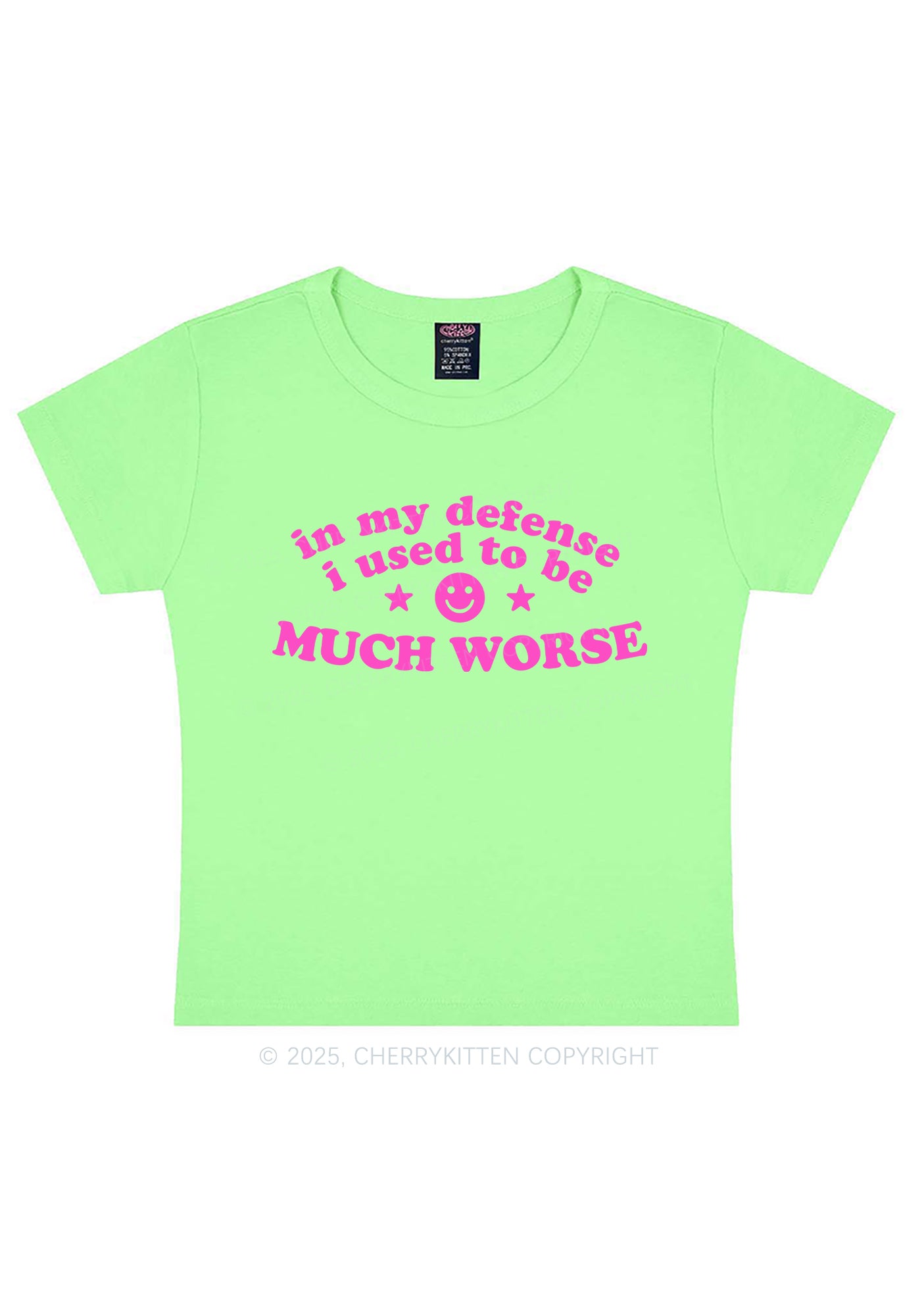 Much Worse Y2K Baby Tee Cherrykitten
