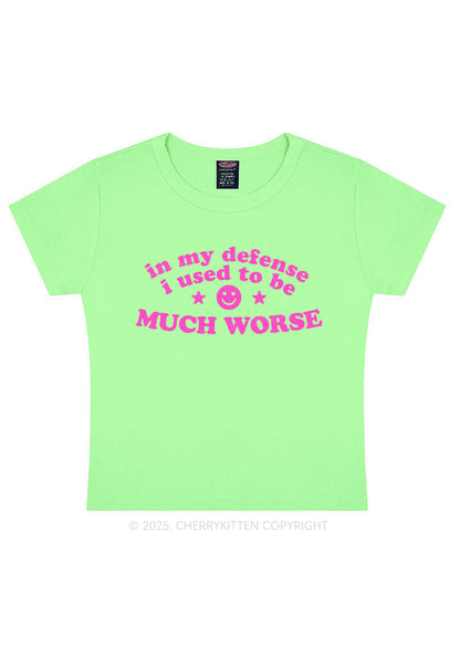 Much Worse Y2K Baby Tee Cherrykitten
