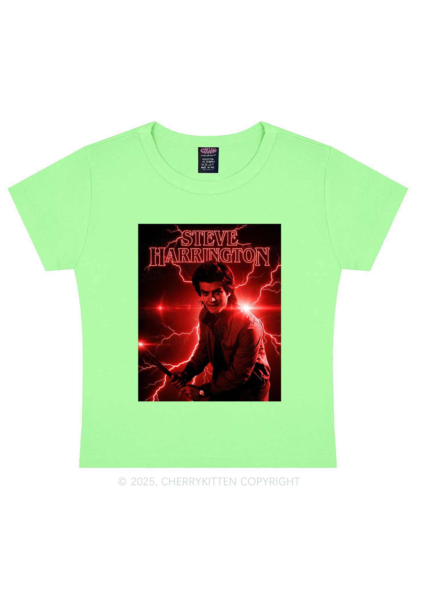 SH Red Lightning Y2K Baby Tee Cherrykitten