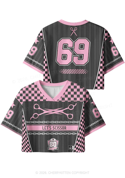 Lets Scissor Pride Y2K Crop Sport Jersey Shirts Cherrykitten