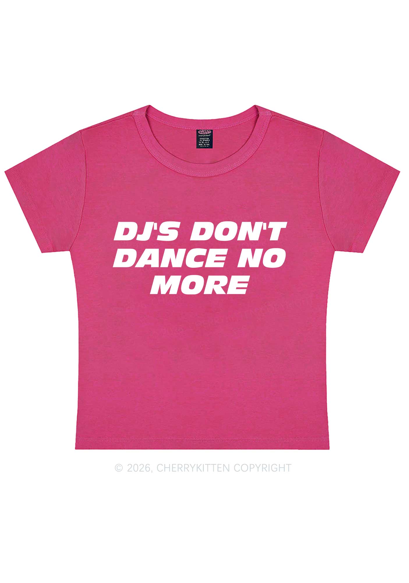DJs Dont Dance No More Y2K Baby Tee Cherrykitten