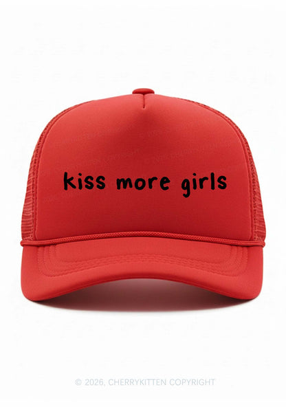 Kiss More Girls Pride Y2K Trucker Hat Cherrykitten