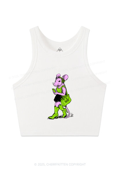 Brat Girl Y2K Crop Tank Top Cherrykitten