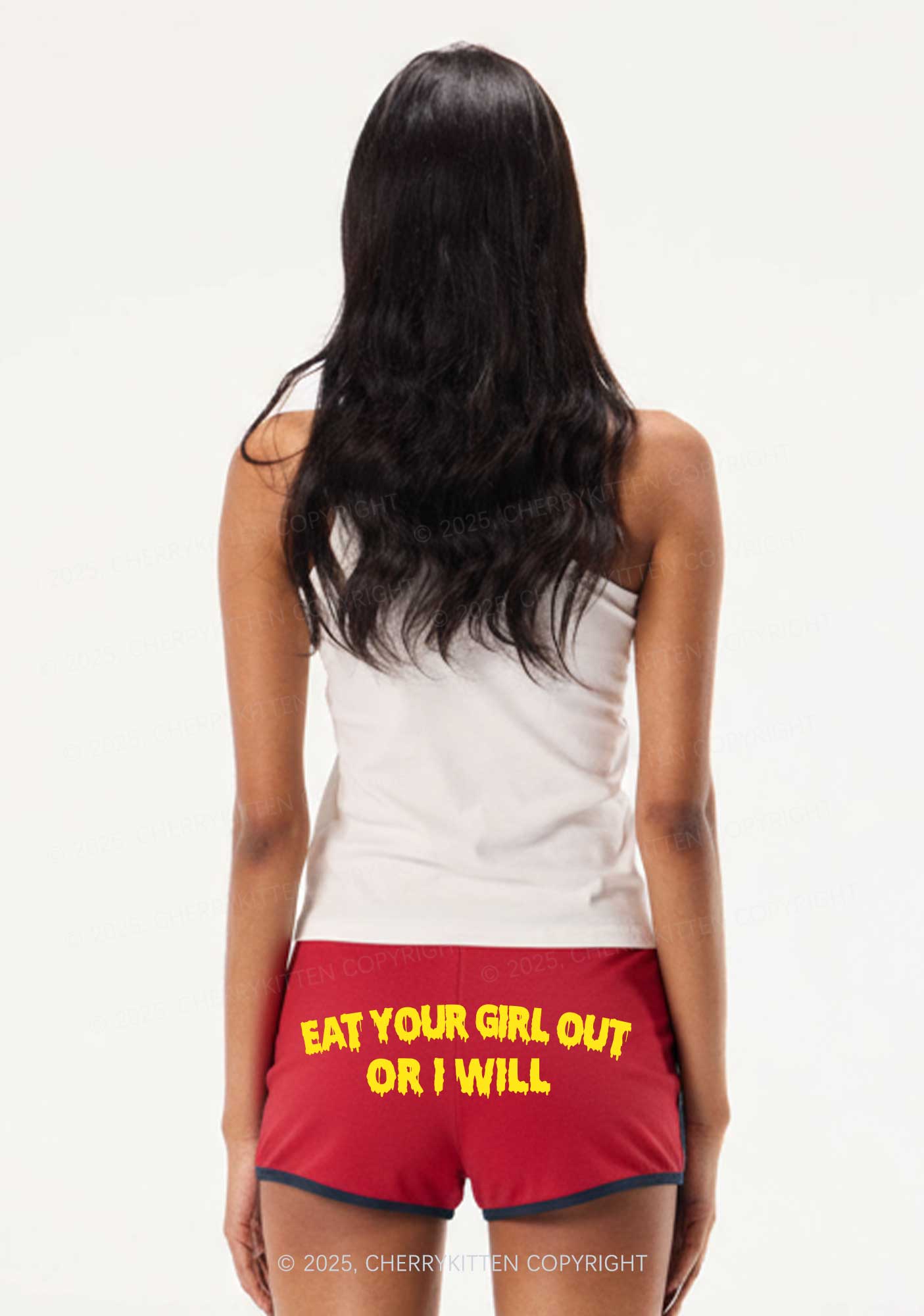 Eat Your Girl Out Y2K Booty Shorts Cherrykitten