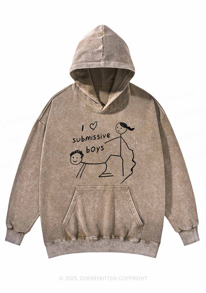 Boys Make Gr8 Pets Y2K Washed Hoodie Cherrykitten